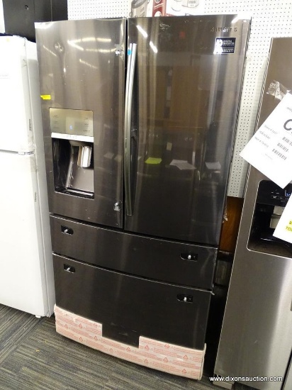 SAMSUNG 4-DOOR FLEX 22.6-CU FT 4-DOOR COUNTER-DEPTH FRENCH DOOR REFRIGERATOR WITH ICE MAKER (BLACK