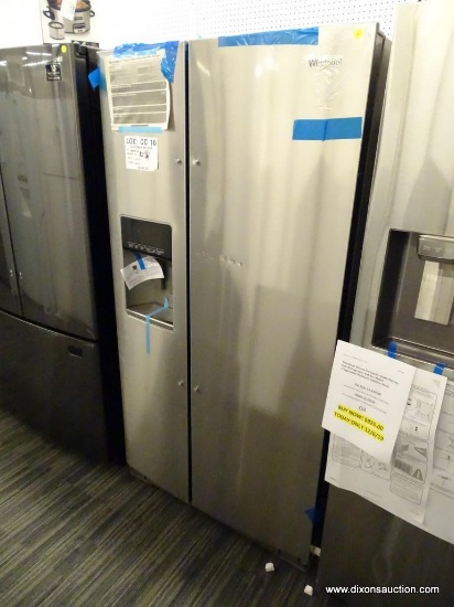 WHIRLPOOL 20.6-CU FT COUNTER-DEPTH SIDE-BY-SIDE REFRIGERATOR WITH ICE MAKER (FINGERPRINT-RESISTANT