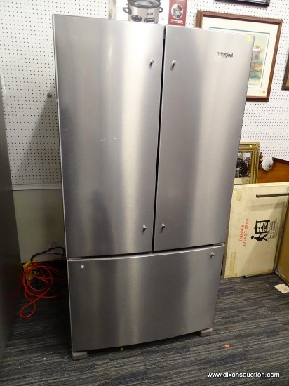 WHIRLPOOL 25.2-CU FT FRENCH DOOR REFRIGERATOR WITH ICE MAKER (FINGERPRINT-RESISTANT STAINLESS STEEL)