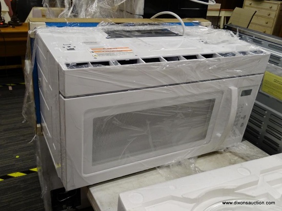 1.6-CU FT OVER-THE-RANGE MICROWAVE (WHITE). THIS 1.6 CU. FT. MICROWAVE FEATURES AUTO COOK, DEFROST
