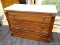 (R2) CHEST OF DRAWERS WITH WHITE MARBLE TOP; BEAUTIFUL, WOODEN 3 DRAWER CHEST OF DRAWER WITH REEDED
