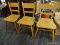 (R2) SIDE CHAIRS; SET OF 3, SLAT BACK SIDE CHAIRS WITH MORTISE AND TENON CONSTRUCTION AND AN H