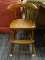 (R3) WINDSOR STYLE CHILD'S CAPTAIN'S CHAIR; WOODEN CAPTAIN'S CHAIR WITH BOX STRETCHER AND RUBBER