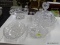 LOT OF CRYSTAL CHINA; 5 PIECE LOT TO INCLUDE A COMPOTE DISH, TWO MATCHING CIRCULAR CANDY DISHES, AN