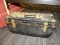 (R3) VINTAGE TOOLBOX; BLACK VINTAGE TOOLBOX WITH ORGANIZING TRAY AND TWO CLOSING LATCHES. INCLUDES