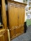 (R1) ENTERTAINMENT ARMOIRE; WOODEN, 2 SLID IN DOOR ENTERTAINMENT ARMOIRE THAT OPENS TO REVEAL 2 TOP