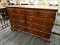 (R4) THE GEORGIAN GALLERIES DRESSER; SOLID MAHOGANY DRESSER WITH 3 TOP DRAWERS SITTING OVER 3 ROWS