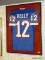 (R4.5) SIGNED JIM KELLY JERSEY; FRAMED, BUFFALO BILLS, JIM KELLY #12 SIGNED JERSEY. HAS 