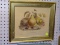 (LWALL) FRAMED STILL LIFE; DEPICTS TWO PEARS NEXT TO AN ASSORTMENT OF BERRIES AND A NEST WITH EGGS.