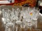 (R2) LOT OF ASSORTED ETCHED GLASSWARE; 10 PIECE LOT OF FLORAL ETCHED GLASSWARE TO INCLUDE 2 CORDIAL