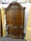 (BWALL) MEDITERRANEAN ARMOIRE; 2 PC, WOODEN, MEDITERRANEAN STYLE ENTERTAINMENT ARMOIRE WITH LEAF AND