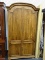 (BWALL) ETHAN ALLEN ENTERTAINMENT ARMOIRE; WOODEN, ROUNDED TOP ENTERTAINMENT ARMOIRE WITH 2 TOP