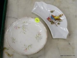 (R2) LOT OF HAND PAINTED CHINA; 2 PIECE LOT TO INCLUDE A JOHN MADDOCK & SONS ROYAL VITREOUS CANDY