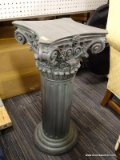 (R5) COLUMN PEDESTAL; COMPOSITE, ROMAN CORINTHIAN STYLE COLUMN WITH LEAF AND SCROLLING ACCENTS. HAS