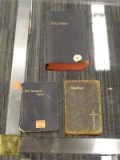 (R5) HOLY BIBLE, ANTIQUE NEW TESTAMENT PSALMS (CIRCA 1907), AND AN ANTIQUE COPY OF THE BOOK OF