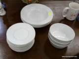 (R4) LOT OF ASSORTED DINNERWARE; 18 PIECE LOT TO INCLUDE 3 CULINARY ARTS PORCELAIN PRELUDE STYLE