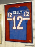 (R4.5) SIGNED JIM KELLY JERSEY; FRAMED, BUFFALO BILLS, JIM KELLY #12 SIGNED JERSEY. HAS 