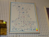 (LWALL) MONTH PRINT; DEPICTS ALL THE MONTHS OF THE YEAR WITH A FLORAL TYPEFACE. HAS A BLUE COLORWAY.