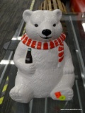 (R2) COCA-COLA POLAR BEAR COOKIE JAR; 1994, COKE POLAR BEAR COOKIE JAR. MEASURES 9.5 IN TALL.