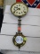 (R4) CLOCK; BATTERY POWERED CLOCK WITH HANGING CHIME/WEIGHT. DOES NOT HAVE CASE.