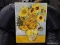 (R4.5) VINCENT VAN GOGH SUNFLOWER PRINT ON CANVAS; STILL LIFE DEPICTS A CREAM AND YELLOW VASE FULL