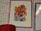 (BWALL) LILY PRINT; SHOWS A PEACH COLORED LILY WITH AN ABSTRACT GREEN SHAPE AT THE BOTTOM. DOUBLE