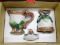 (R1) 1 OF 4 FITZ AND FLOYD DECORATIVE CHINA; FITZ AND FLOYD ESSENTIALS SUGAR BOWL AND CREAMER SET