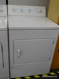 (AISLE) FRIGIDAIRE DRYER; HEAVY DUTY DRYER WITH AN INTERIOR DRUM LIGHT AND MOTION SENSOR. MODEL NO.