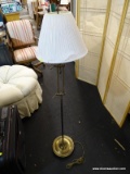 (BACKWALL) FLOOR LAMP; BRASS, ADJUSTABLE ARM FLOOR LAMP WITH 2 JOINTS FOR ADJUSTING. COMES WITH