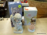 (R4) PRECIOUS MOMENTS FIGURINES; 2 PIECE LOT TO INCLUDE A 