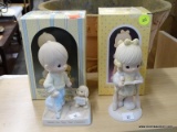 (R4) PRECIOUS MOMENTS FIGURINES; 2 PIECE LOT TO INCLUDE A 