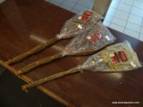 (WINDOW) CINNAMON SCENTED BROOMS; SET OF 3 ROOMS IN BLOOM, AMERICAN OAK, CINNAMON SCENTED BROOMS.