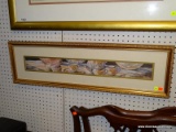 (WALL) PRINT OF PAINTING OF TEACUPS; TEACUP PAINTING BY H.S. NORDBY PRINT DEPICTING A TEACUP SET