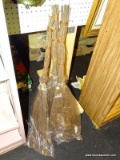 (WINDOW) CINNAMON SCENTED BROOMS; SET OF 3 ROOMS IN BLOOM, AMERICAN OAK, CINNAMON SCENTED BROOMS.