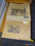 (WINDOW) 1960'S VIRGINIA NEWSPAPERS; 3 PIECE LOT TO INCLUDE A NOV 26TH, 1963 NEWSPAPER, A JULY 20TH,