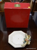 (R1) 1 OF 4 FITZ AND FLOYD DECORATIVE CHINA; FITZ AND FLOYD CLASSICS TWO TIERED SERVING TRAY WITH