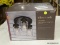 (R6) ALLEN + ROTH CEILING LIGHT; VALLYMEDE 3 LIGHT FLUSHMOUNT NICKEL TRANSITIONAL CEILING FIXTURE.