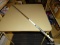 (R9) ZENNA HOME ALUMINUM SHOWER ROD WITH A SATIN NICKEL FINISH. ADJUSTABLE LENGTH 51 IN - 86 IN.