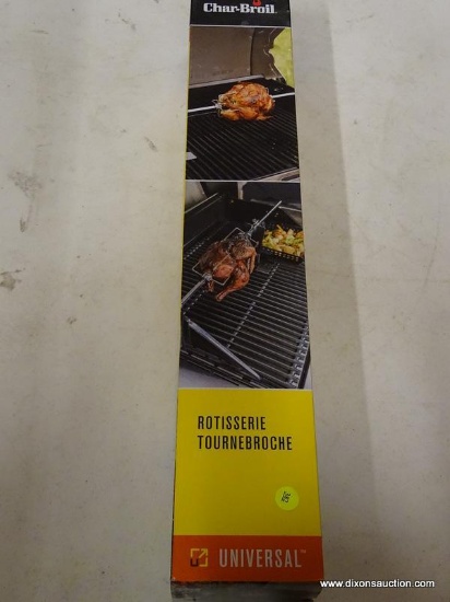 (R6) CHAR-BROIL TOURNEBROCHE; ROTISSERIE TOURNEBROCHE WITH ELECTRONIC MOTOR FOR GRILL. PRODUCT NO.