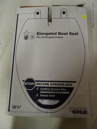 (R6) KOHLER TOILET SEAT; CACHET QUIET-CLOSE ELONGATED CLOSED FRONT TOILET SEAT WITH GRIP-TIGHT