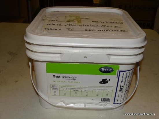 (R6) TREX HIDEAWAY HIDDEN FASTENERS; BUCKET FULL OF 900 HIDDEN FASTENERS
