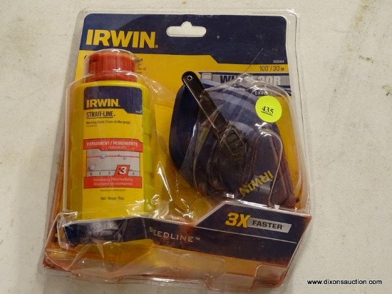 (R7) IRWIN MARKING CHALK AND CHALK REEL; STRAIGHT-LINE MARKING CHALK AND CHALK REEL. PRODUCT NO.