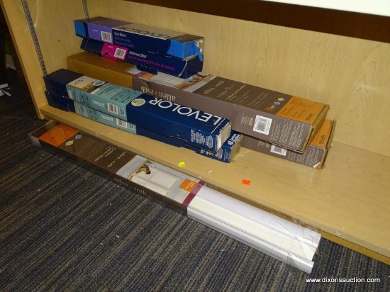 (R8) LOT OF ASSORTED SHADES/BLINDS; 6 PIECE LOT TO INCLUDE A PAIR OF LEVELOR CORDLESS CELLULAR LIGHT