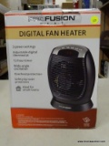 (R6) PROFUSION HEATER; DIGITAL FAN OSCILLATING HEATER PRODUCT NO. HFU15-E. 120 VOLTS, 1500 WATTS.