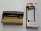 (R7) PAIR OF TOILET PAPER HOLDERS; 2 PIECE LOT TO INCLUDE AN ALLEN + ROTH JORDON SINGLE POST PAPER