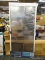 (R1) GRISHAM WHITE STEEL FRAME SLIDING PATIO SCREEN DOOR. MEASURES 36 IN X 80.75 IN. COMES IN