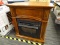 (R2) KOZYWORLD THE BELMONT, COMPACT, VENT-FREE, NATURAL GAS/PROPANE FIREPLACE WITH A CHERRY FINISH.