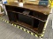 (R1) SCOTT LIVING CONCAVE MEDIA MANTEL WITH 26 IN INFRARED QUARTZ ELECTRIC FIREPLACE (5,200 BTU'S