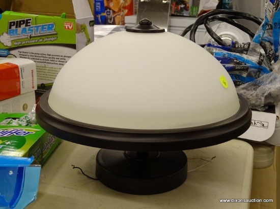 (R3) PROJECT SOURCE BELLROSE TRANSITIONAL LED SEMI-FLUSH MOUNT LIGHT WITH A BRONZE FINISH AND A