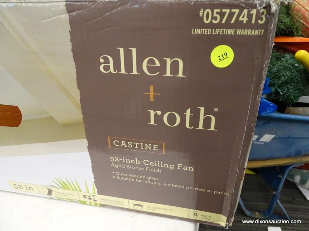 Roth 1-pack Castine 52.0-in Rubbed Bronze Downrod Or Close Mount. Allen 